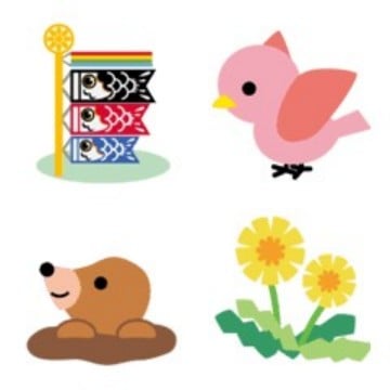 春の季節の絵文字