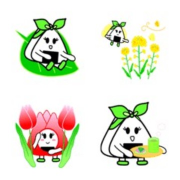 おにぎり～ずガール（ 春 ）絵文字