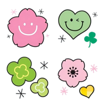 春爛漫♡桜とクローバー絵文字