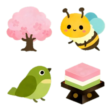 ほんわか春のイベント絵文字